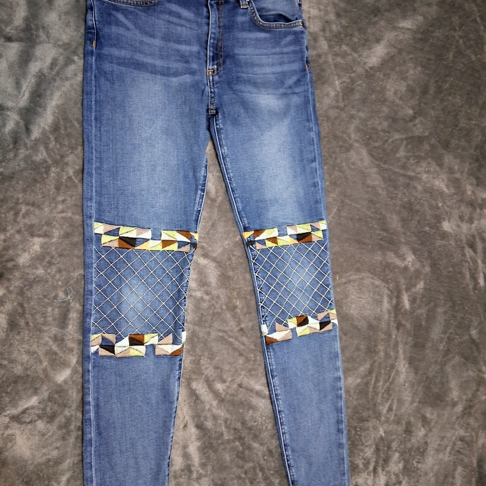 **VINTAGE Miss Me Nico Quilt Skinny Jeans (style #VP1005S)**